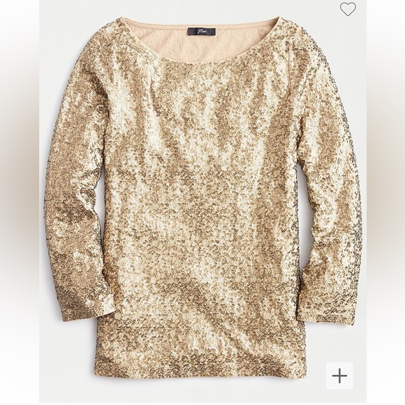 J CREW | S | Gold Sequins - Picture 1 of 16